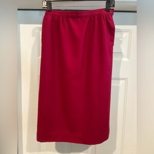 Pendleton~Petite~Rich Crimson~100% Virgin Wool~Midi Length~Skirt~Pockets~Size 6